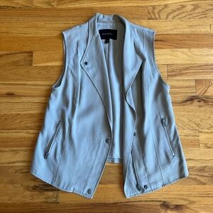 BANANA REPUBLIC open Moto Vest Zip 2